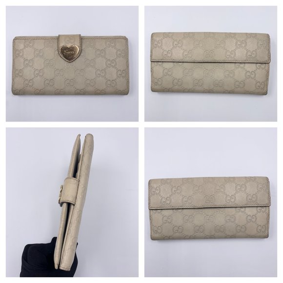 Authentic Gucci GG Greyish Beige Long Wallet - Picture 10 of 11